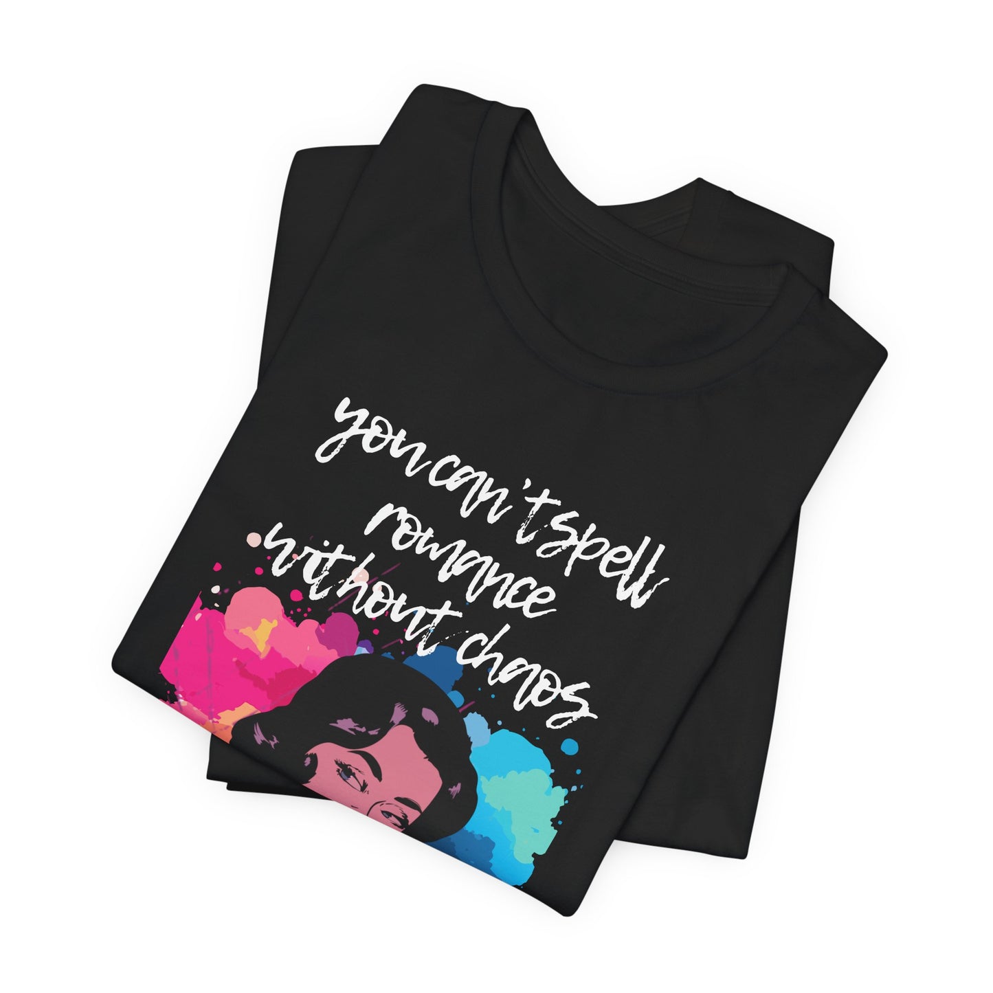 You Can’t Spell Romance Without Chaos | Comic Pinup Emo Girl Graphic Tee