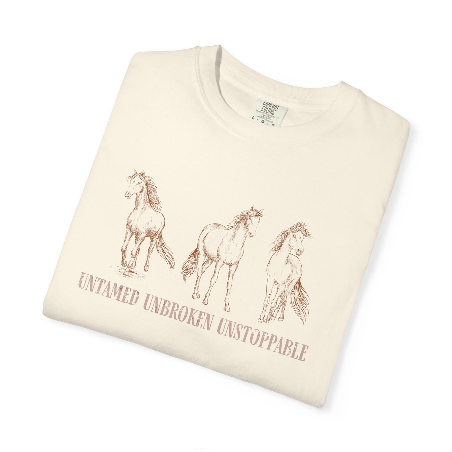 Untamed, Unbroken, Unstoppable Wild Horse Shirt | Equestrian Graphic Tee for Horse Lovers