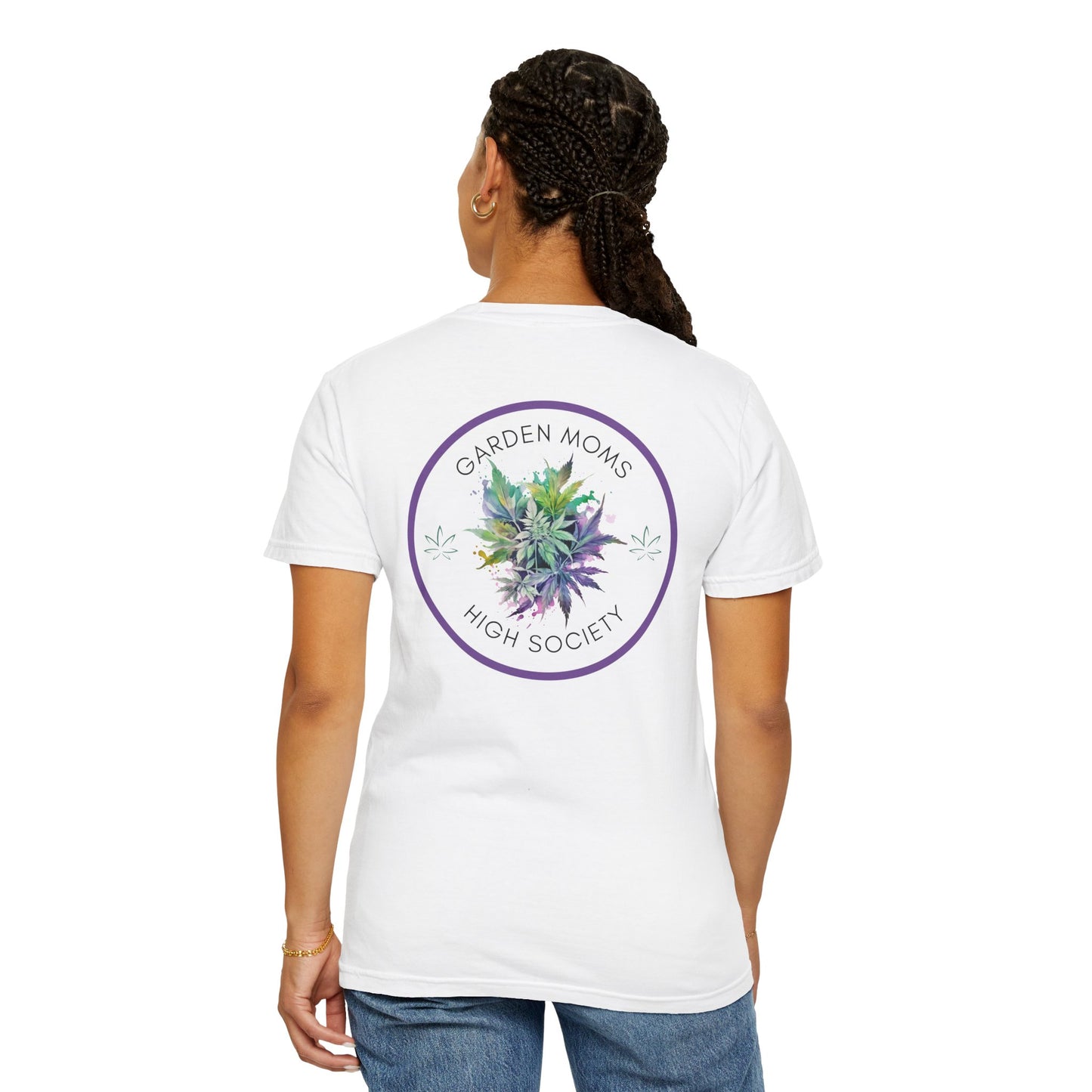Garden Moms High Society Tee | Weed Chic, Stoner Gift, Gardentok, Cannabis Fun Floral Shirt for Women