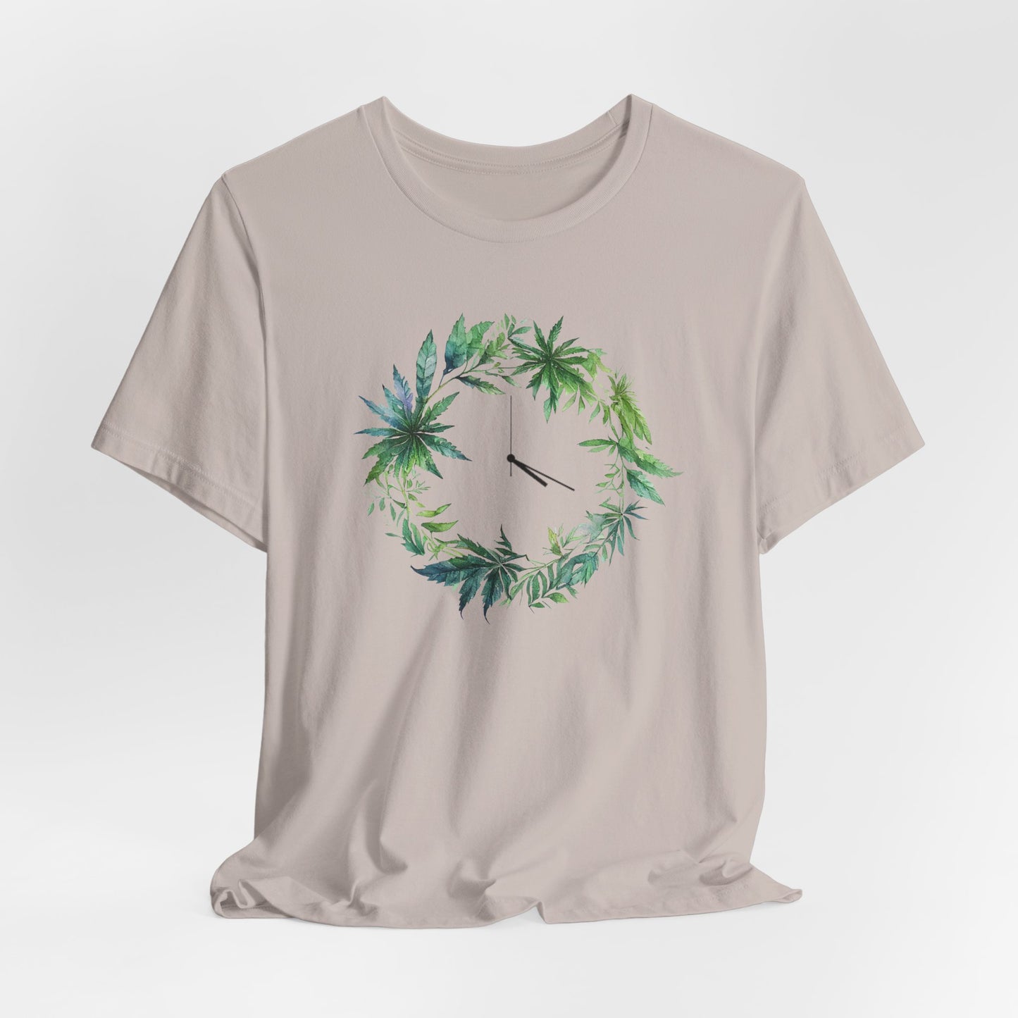 420 Weed Leaf Clock T-Shirt – Stoner Aesthetic Tee for Cannabis Lovers | Chill Graphic Tee | Gift for Smokers | It’s Always 4:20 Somewhere