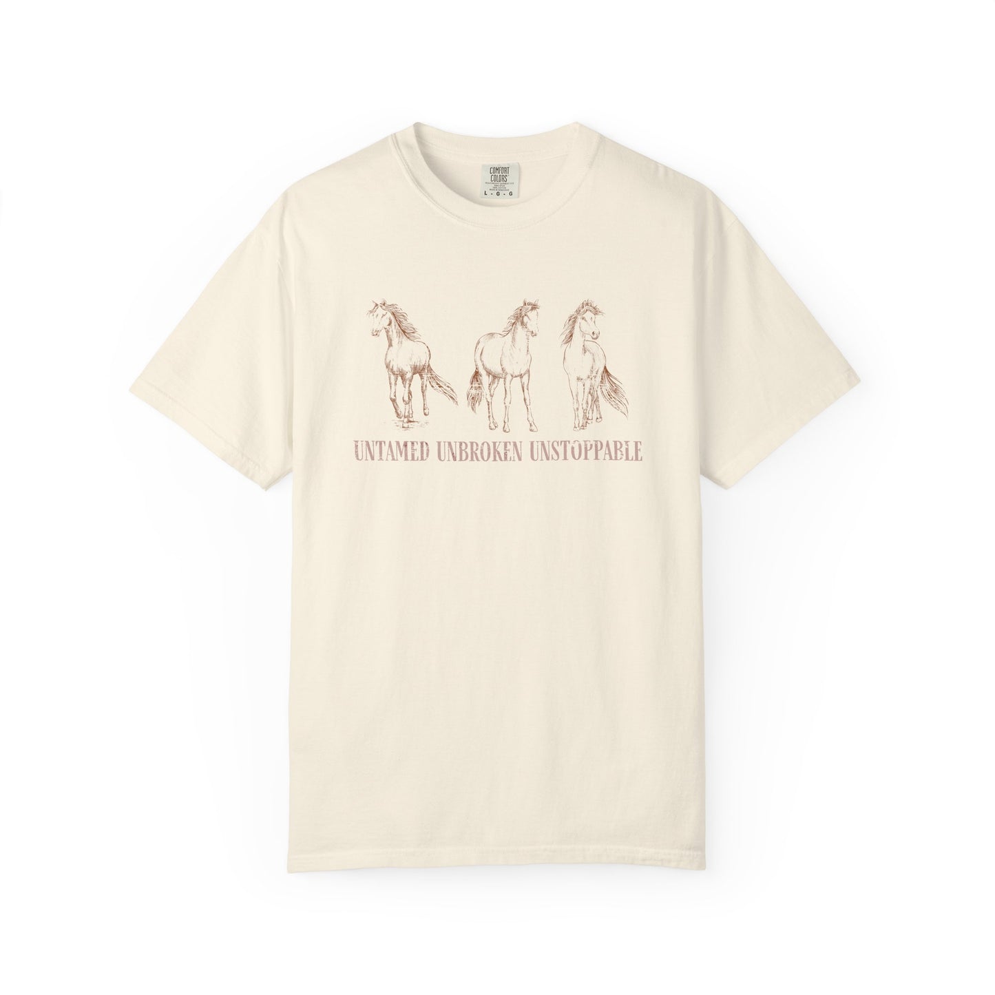Untamed, Unbroken, Unstoppable Wild Horse Shirt | Equestrian Graphic Tee for Horse Lovers