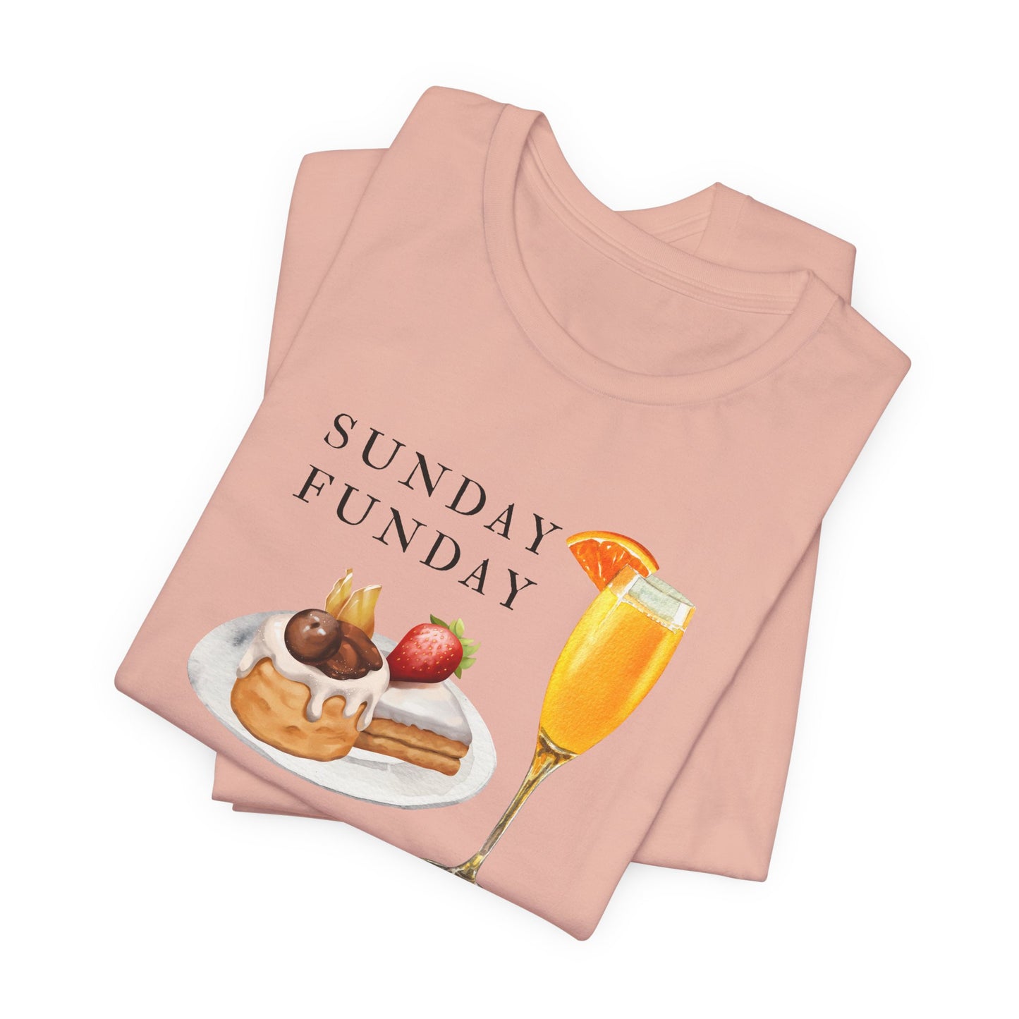 Sunday Funday Brunch Tee - Pastries and Panic Attacks - Casual Unisex T-Shirt, Weekend Vibe Shirt