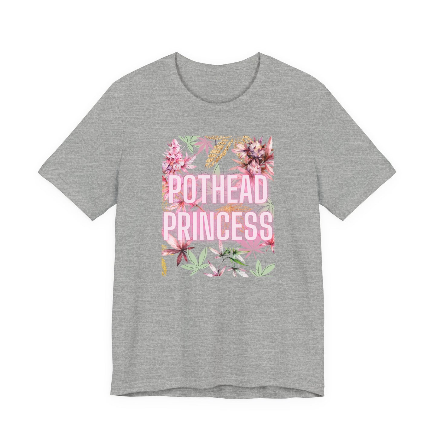 Pothead Princess Tee - Floral Grunge Edition | Floral Weed Stoner Chic Shirt for Women, Festivals, Cannabis Gifts for Friends, 420 Celebrations