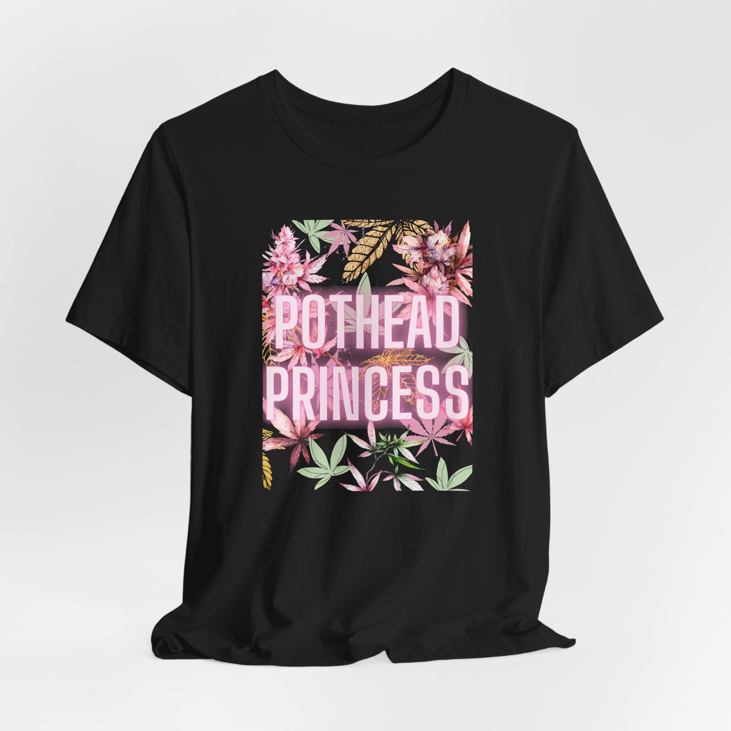 Pothead Princess Tee - Floral Grunge Edition | Floral Weed Stoner Chic Shirt for Women, Festivals, Cannabis Gifts for Friends, 420 Celebrations