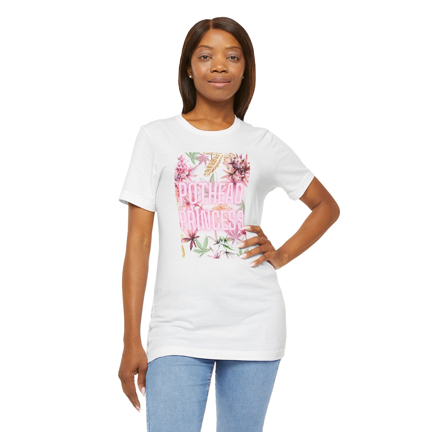 Pothead Princess Tee - Floral Grunge Edition | Floral Weed Stoner Chic Shirt for Women, Festivals, Cannabis Gifts for Friends, 420 Celebrations