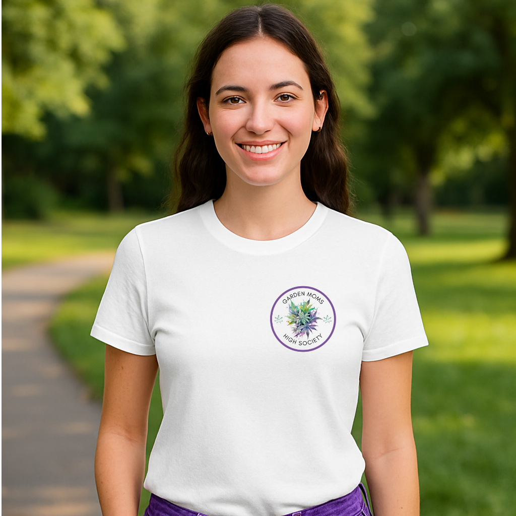Garden Moms High Society Tee | Weed Chic, Stoner Gift, Gardentok, Cannabis Floral Shirt for Women
