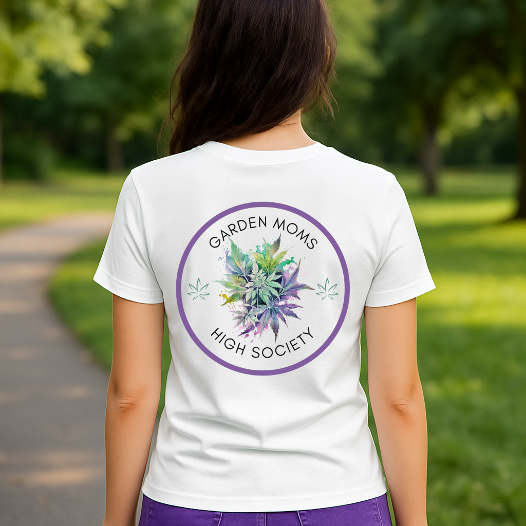 Garden Moms High Society Tee | Weed Chic, Stoner Gift, Gardentok, Cannabis Floral Shirt for Women