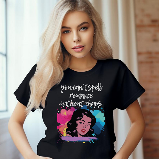 You Can’t Spell Romance Without Chaos | Comic Pinup Emo Girl Graphic Tee
