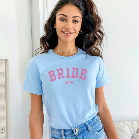 Bride 2026 T-Shirt – Cute Engagement Tee for Future Mrs, Bachelorette Party Shirt, Wedding Planning Outfit