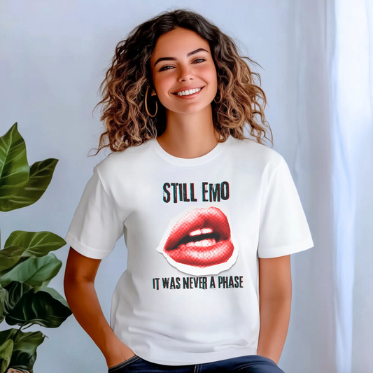 Still Emo, It Was Never A Phase - Pop Punk Graphic T-Shirt, 2000s Retro Vintage Comic Tee