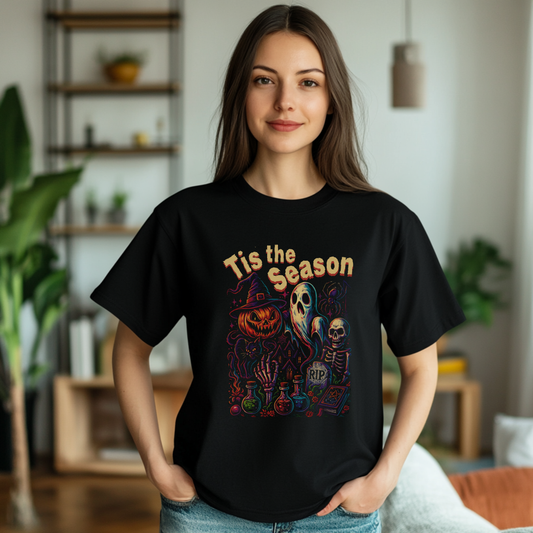 Tis the Season Halloween Shirt | Spooky Season October Pumpkin Graphic Tee