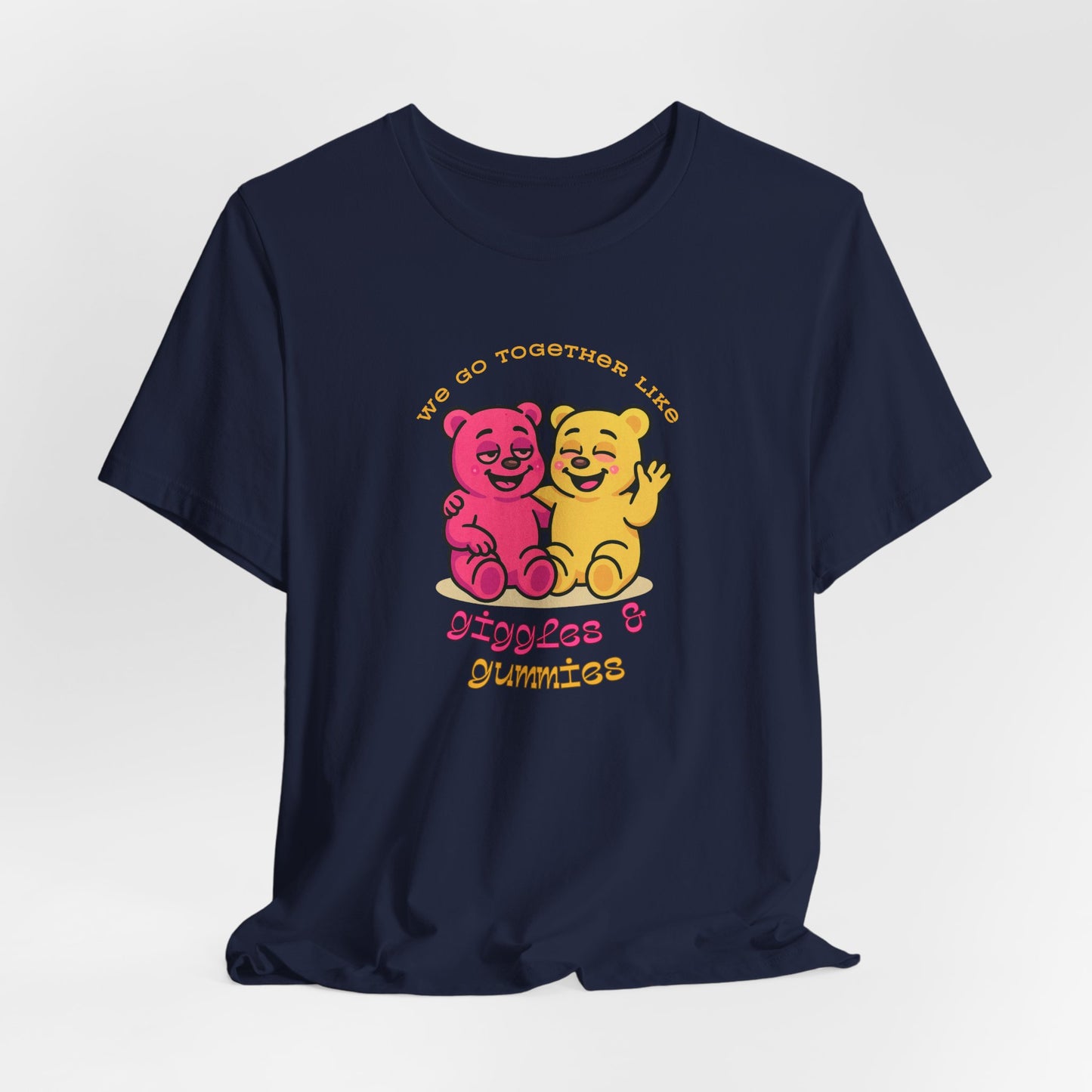 Funny Weed Gummy Shirt for Women – “Giggles & Gummies” Cute Stoner Tee – Edible Lover T-Shirt with Cartoon Bears