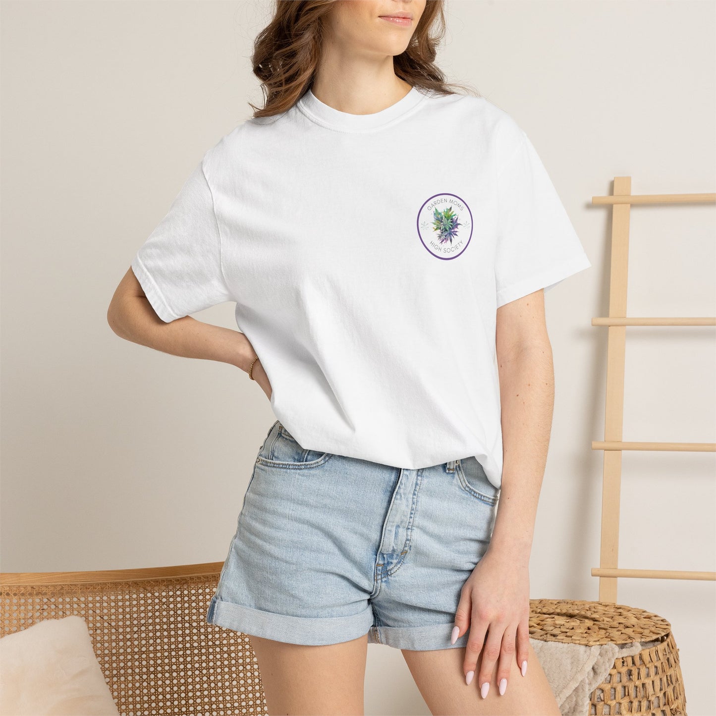 Garden Moms High Society Tee | Weed Chic, Stoner Gift, Gardentok, Cannabis Fun Floral Shirt for Women