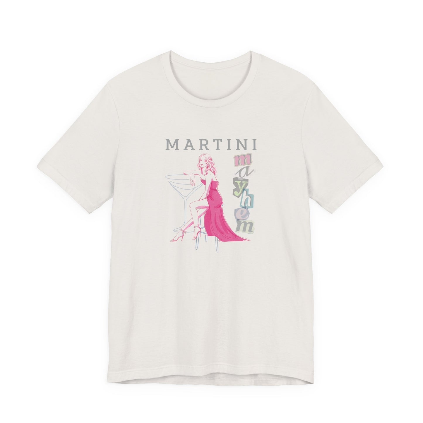 Martini Mayhem Shirt – Retro 70s Cocktail Party Tee for Women, Funny Wine Mom T-Shirt