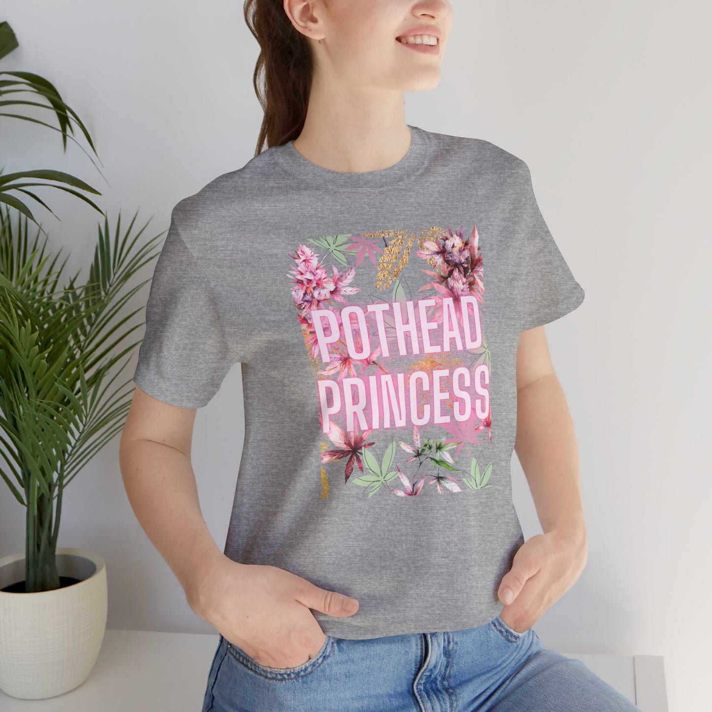 Pothead Princess Tee - Floral Grunge Edition | Floral Weed Stoner Chic Shirt for Women, Festivals, Cannabis Gifts for Friends, 420 Celebrations