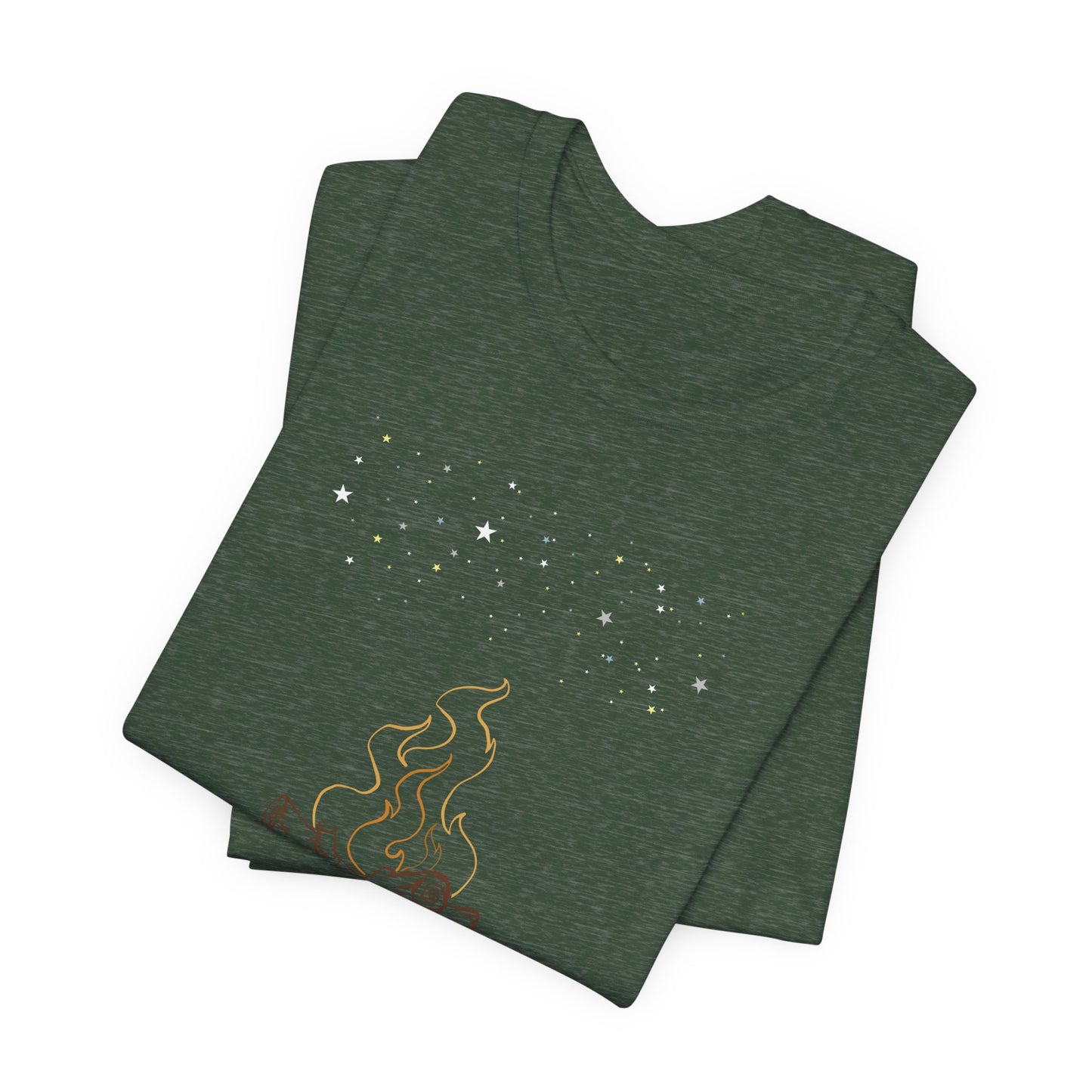 Campfire Therapy in Session T-Shirt – Funny Camping Shirt, Outdoorsy Gift, Campfire Under Stars Tee, Boho Nature Lover Shirt, Cabin Life Tee
