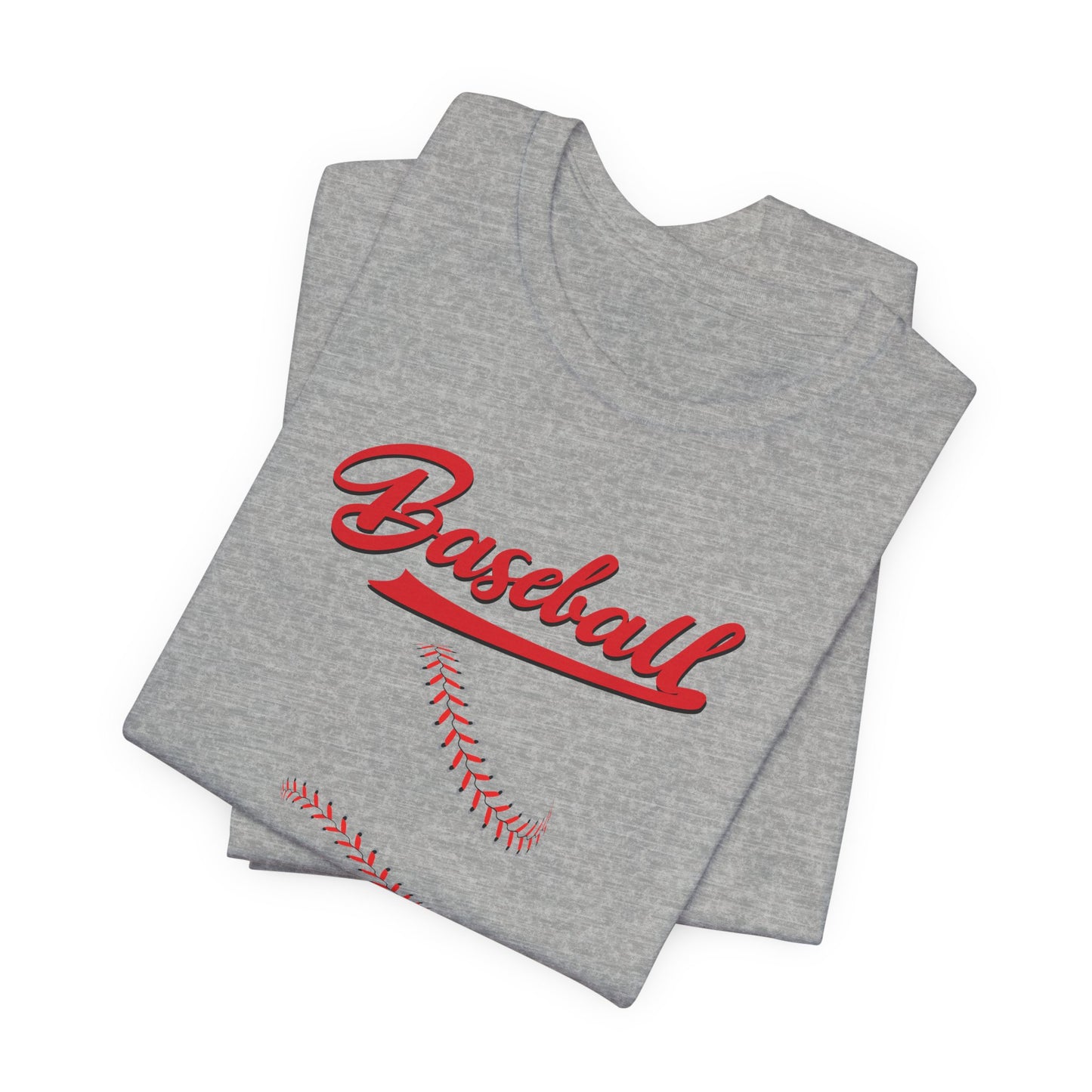 Baseball Mom T-Shirt – Classic Red Stitch Baseball Graphic Tee for Sports Moms