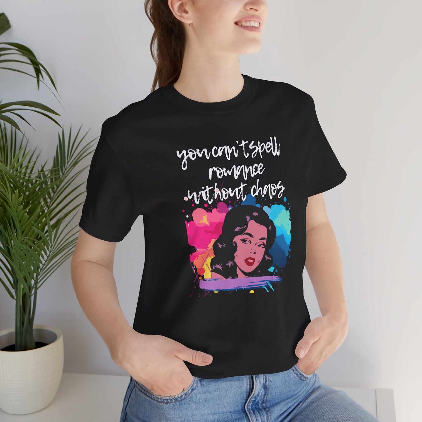 You Can’t Spell Romance Without Chaos | Comic Pinup Emo Girl Graphic Tee