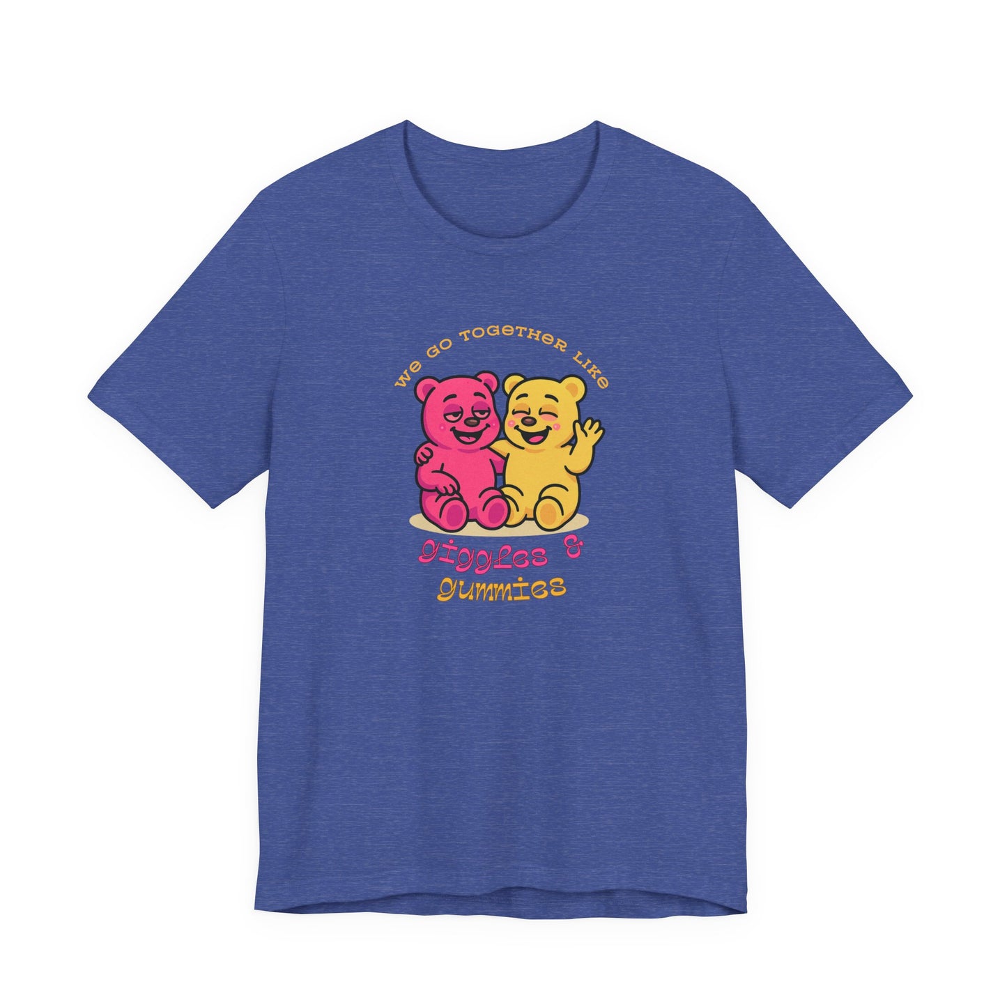 Funny Weed Gummy Shirt for Women – “Giggles & Gummies” Cute Stoner Tee – Edible Lover T-Shirt with Cartoon Bears
