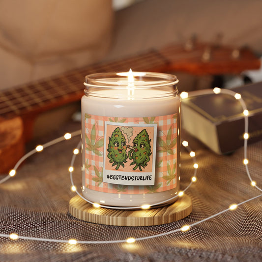 Best Buds Candle | Funny Weed Friendship Gift | 9oz Soy Wax Jar Candle (4 Scents)